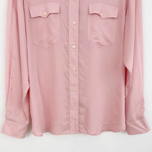 Frye Addie Pink Western Button Down Shirt Size Large - Picture 4 of 14